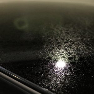 水滴が乾いた時に付着する雨染み イオンデポジット
