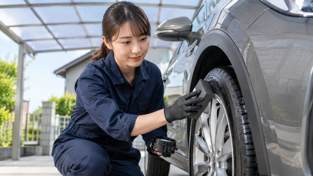 タイヤワックスは洗車のたびに塗り直すのが基本