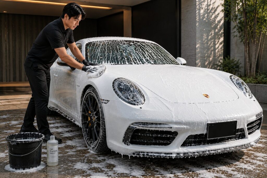 洗車の様子