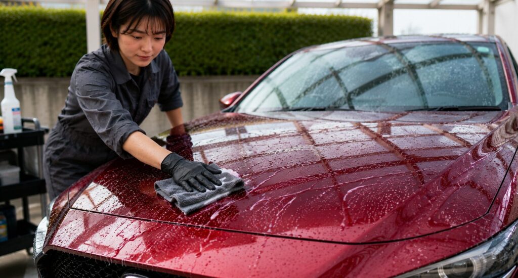 スプレー式ガラスコーティング剤を施工する際の注意点