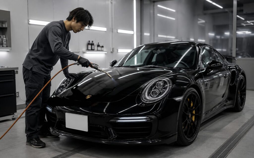 ガスプライマー処理を行っている様子